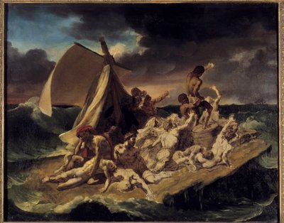 Flåten til Meduse Sketch. Maleri av Theodore Gericault (1791-1824). 1816 søn. 0,65 x 0,83 m. av Theodore Gericault