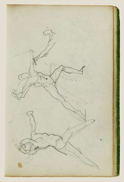 Tre studier av en bueskytter av Theodore Gericault