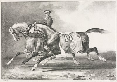 To sprakkete hester som trener, 1822. av Theodore Gericault
