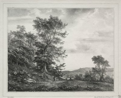 Landskap med figurer av Theodore Gudin