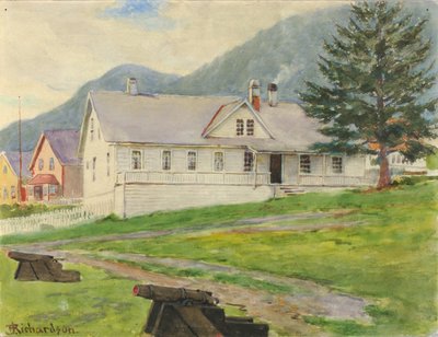 Tidligere guvernørs hus, Sitka, 1905. av Theodore J. Richardson