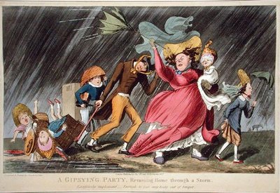 A Gipsying Party Returning Home Through a Storm, utgitt av Thomas McLean, London av Theodore Lane
