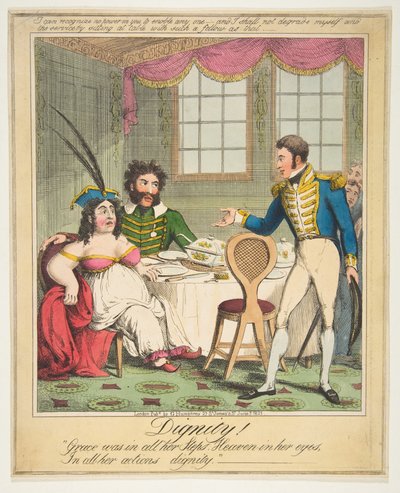 Verdighet! - Grace var i alle trinnene hennes. Himmelen i hennes øyne, I alle hennes handlinger di..., 21. juni 1821. av Theodore Lane