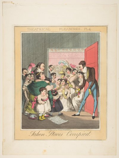 Teatreglede, Plate 4: Opptatte steder, ca. 1835. av Theodore Lane