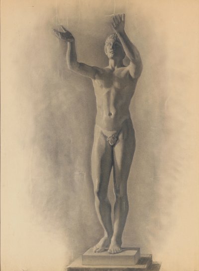 Studie av den mannlige figuren, 1875 av Theodore Robinson
