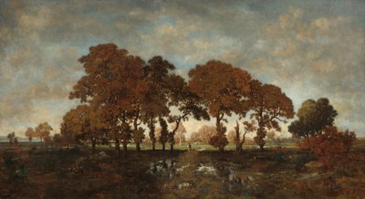 Etter regnet, ca. 1850 av Pierre Etienne Theodore Rousseau
