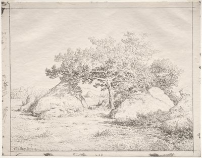 Kirsebærtre på Blau av Theodore Rousseau