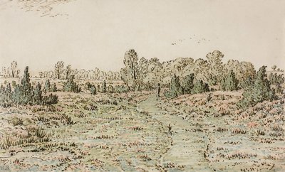 Gangsti i Barbizonnières, 1864 av Pierre Etienne Theodore Rousseau