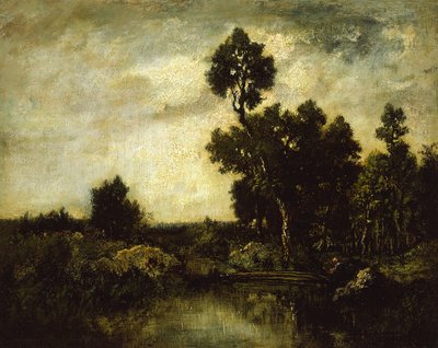 Landskap, ca. 1850 av Pierre Etienne Theodore Rousseau