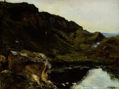 Landskap, ca. 1835. av Theodore Rousseau