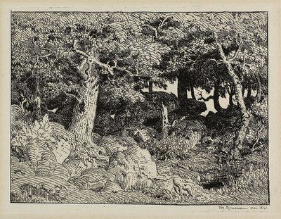 Eik fra Rocks av Theodore Rousseau