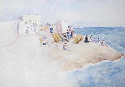 Badestasjon ved St. Leonards-on-Sea av Theodore Roussel