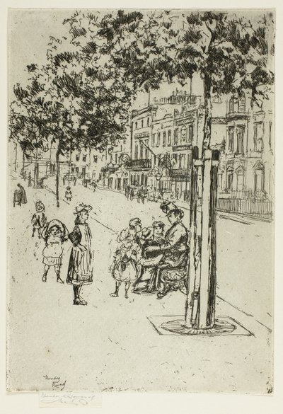 Chelsea-barn, Chelsea Embankment av Theodore Roussel
