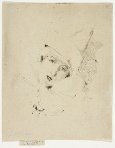 Pierrot, Portrait of the Lady A.C. av Theodore Roussel