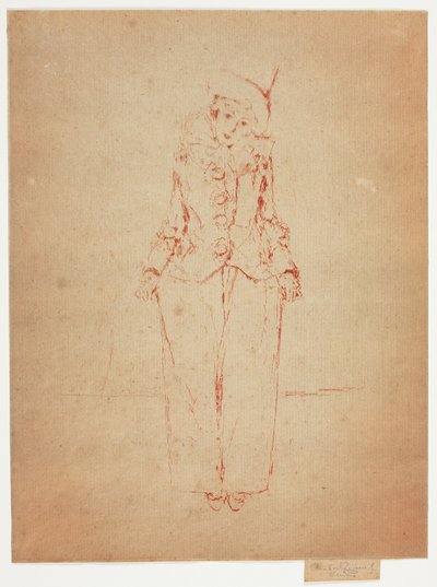 Pierrot en Pied, Portrait of the Lady A.C. av Theodore Roussel