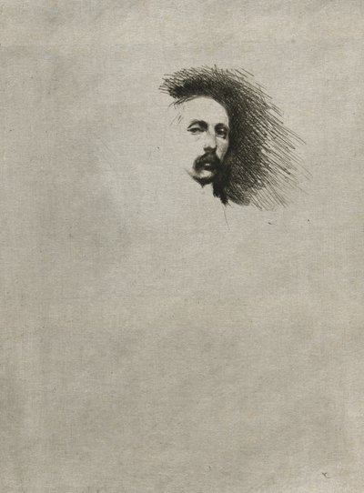Portrett av Basil Gotto (svart og hvit versjon) av Theodore Roussel