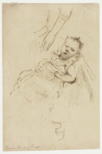 Portrett av Margery Chambers, alderen ti uker av Theodore Roussel