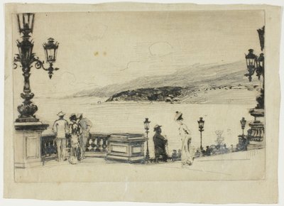 Studie for The Terrace, Monte Carlo av Theodore Roussel