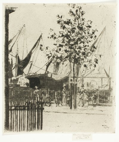 Hjørnet av Luna Street, Chelsea Embankment av Theodore Roussel