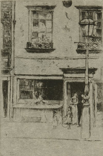 The Little Fish Shop, Chelsea Embankment av Theodore Roussel