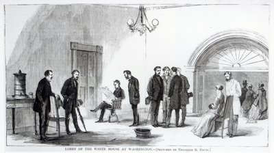 Lobbyen til Det hvite hus i Washington av Theodore Russell Davis