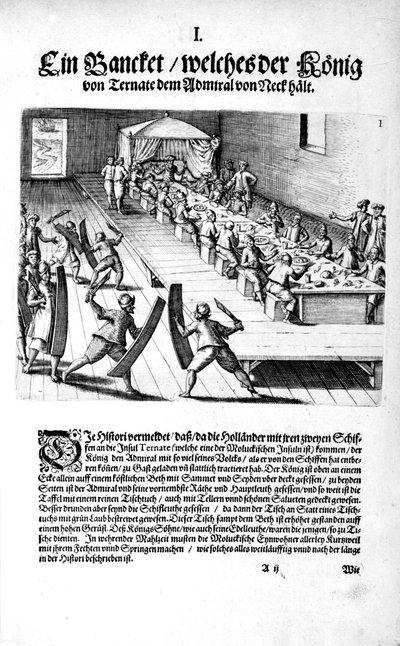 Bankett med kongen, 1606 av Theodore de Bry