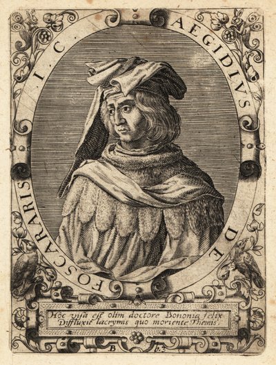 Egidio Foscherari, d. 1289, italiensk jurist. av Theodore de Bry
