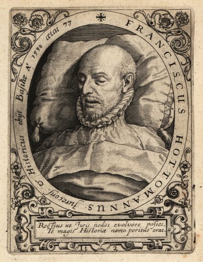 Francois Hotman, på dødsleiet av Theodore de Bry
