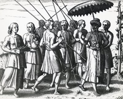 Innbyggere på Sumatra, av Theodor de Bry (1528-1598), gravering av Theodore de Bry