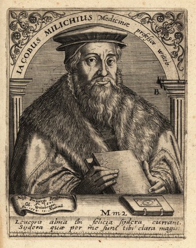 Jacob Milich , tysk astronom av Theodore de Bry
