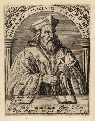 Jerome av Praha av Theodore de Bry