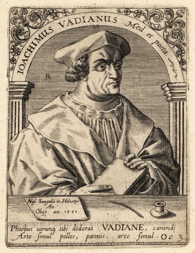 Joachim von Watt, sveitsisk humanist av Theodore de Bry