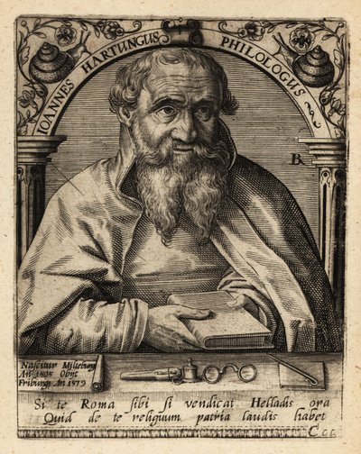 Johannes Hartung, tysk grækist og hebraist av Theodore de Bry