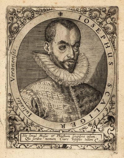 Joseph Justus Scaliger , fransk religiøs leder. av Theodore de Bry