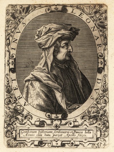 Leonardo Bruni , italiensk humanist, historiker og statsmann. av Theodore de Bry