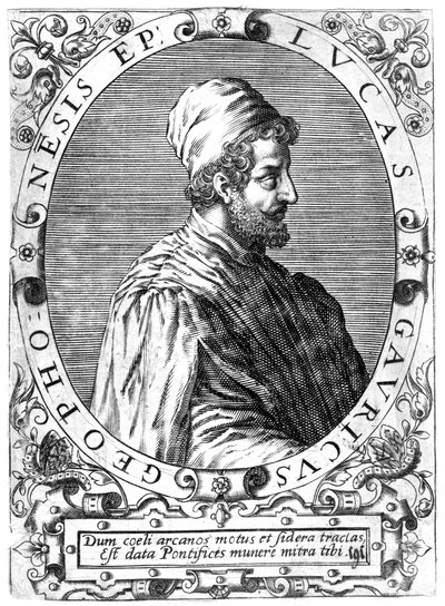 Lucas Gaurico , italiensk astronom, astrolog og matematiker, 1500-tallet. av Theodore de Bry