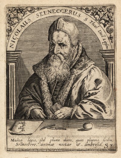 Nikolaus Selnecker av Theodore de Bry