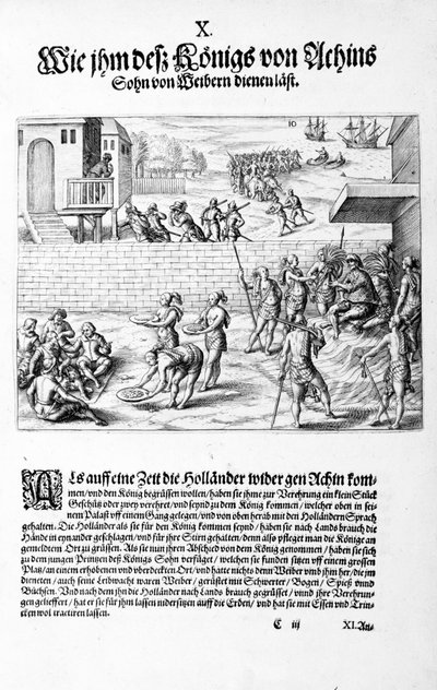 Offer til kongen, 1606 av Theodore de Bry