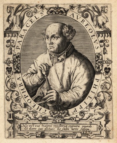 Paracelsus , sveitsisk lege, alkymist og astrolog av Theodore de Bry