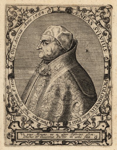 Pave Pius II av Theodore de Bry