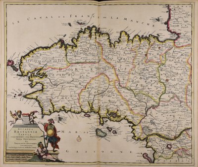 Et kart over hertugdømmet Storbritannia med alle provinsene, en ny beskrivelse av Theodorus Danckerts