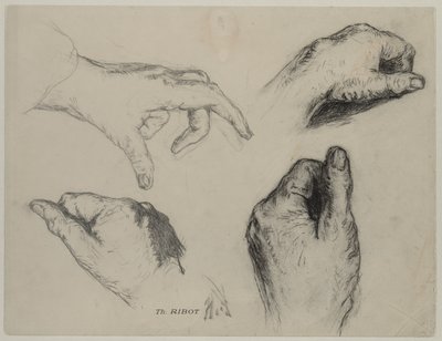 Study of Hands (recto) av Theodule Ribot