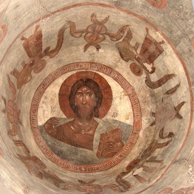 Salvator Mundi, verdens frelser, 1378 av Theophanes the Greek