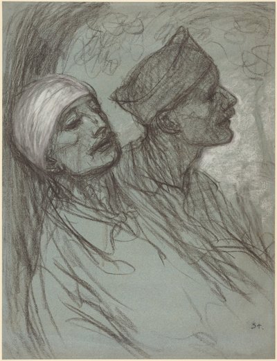 En såret soldat og kameraten hans av Théophile Alexandre Steinlen