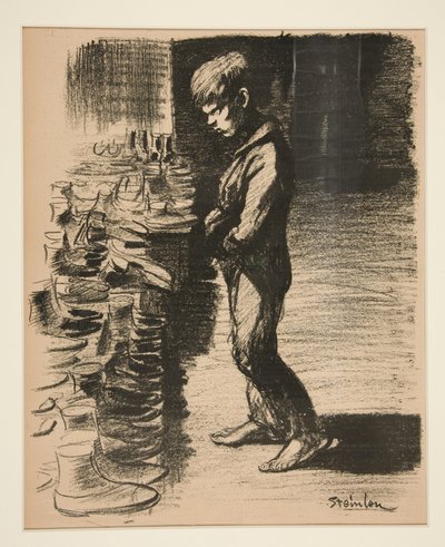 Om støvler, omslag til La Feuille nr. 5, 31. desember 1897 av Théophile Alexandre Steinlen
