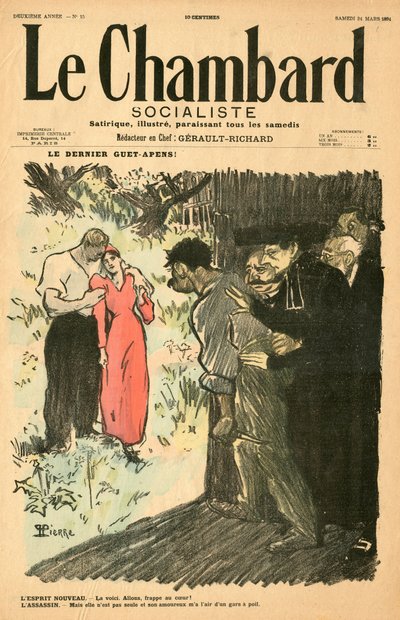Cover av "" The socialist Chambard "", Satirical in Colors av Théophile Alexandre Steinlen