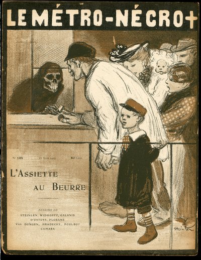 Omslag til "" The Butter Plate"", nummer 125, Satirique en Colors av Théophile Alexandre Steinlen