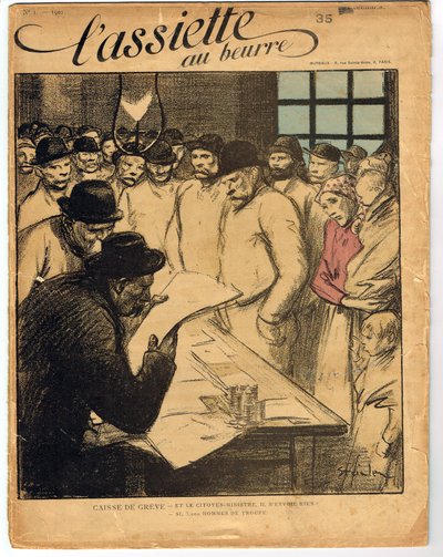 Omslag til "" The Butter Plate"", nummer 1, Satirical in Colors av Théophile Alexandre Steinlen