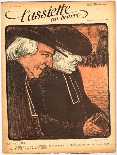 Omslag til "" The Butter Plate"", nummer 5, Satirique en Colors av Théophile Alexandre Steinlen