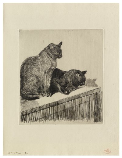 To katter på et møbel av Théophile Alexandre Steinlen